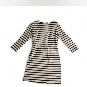 Old Navy Striped Long Sleeve Dress - Black and grey